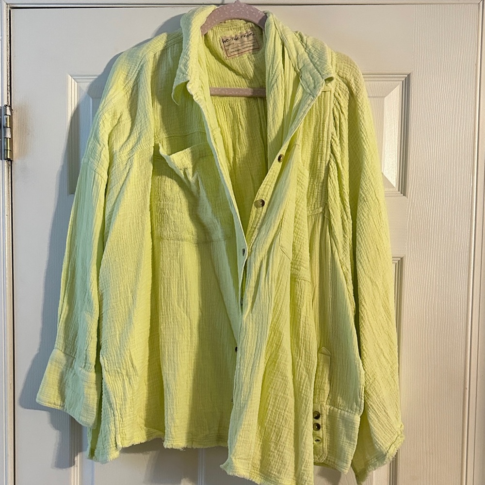 NWT Free People Light Green Utility Jacket